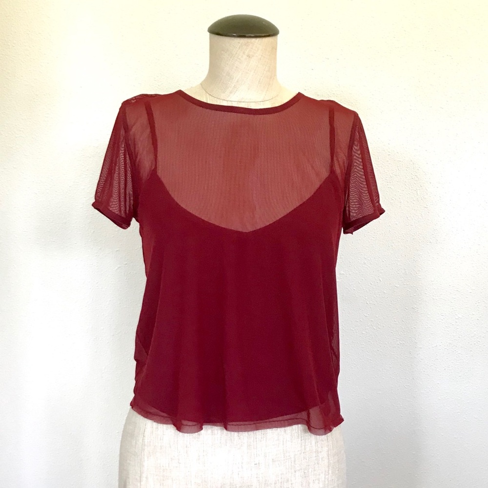 Adorable Hollister Mesh Top w/ Tank Size XS